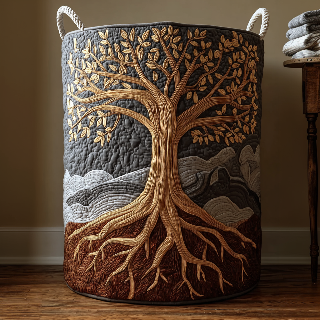 Everlasting Tree | Quilted Storage Basket