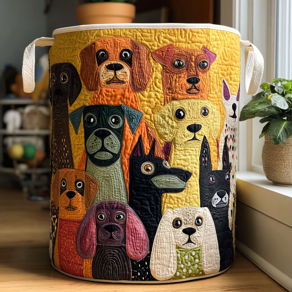 Dogs Galore | Quilted Storage Basket