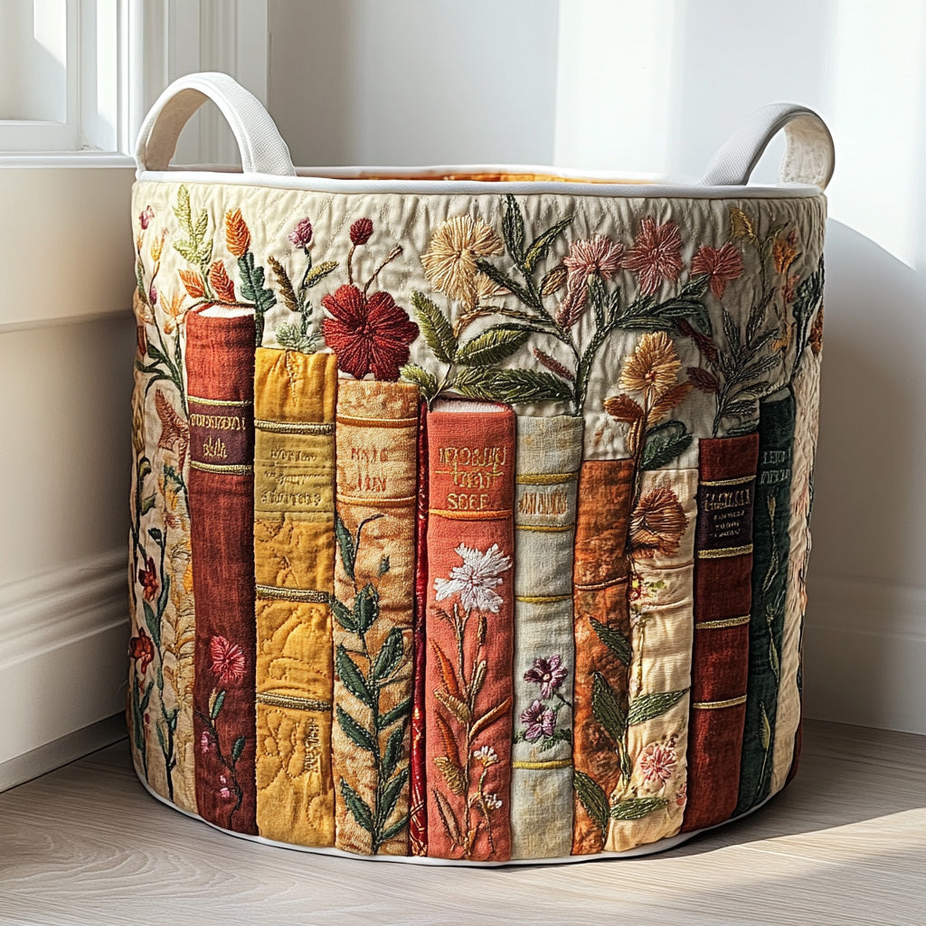 Literary Garden | Quilted Storage Basket