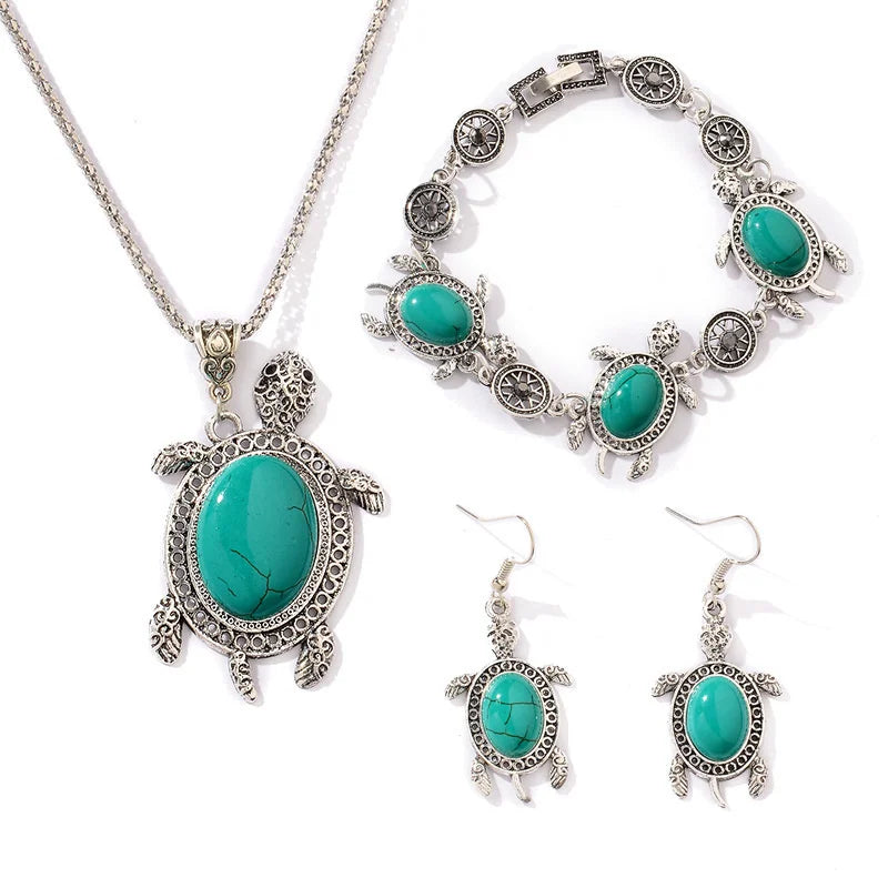 Turquoise Turtle Jewellery Set