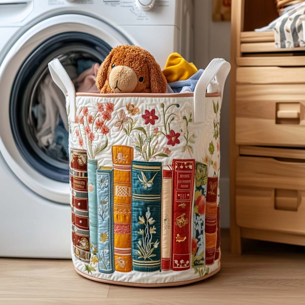 Lost in the Pages | Quilted Storage Basket
