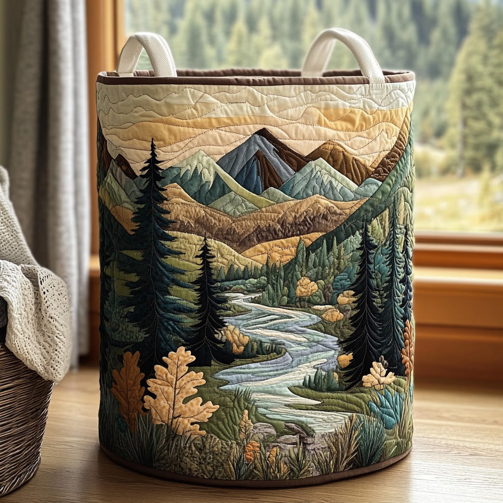 Deep Forest | Quilted Storage Basket