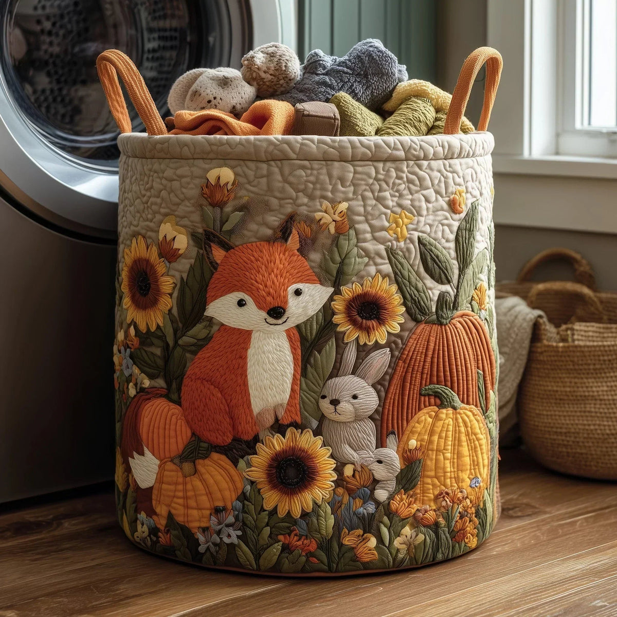Fox & Friends | Quilted Storage Basket
