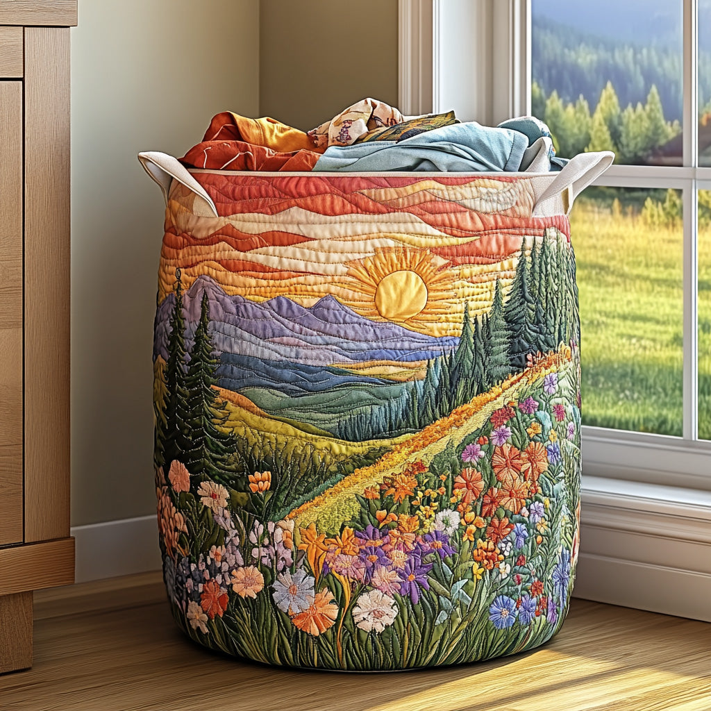 Valley of Flowers | Quilted Storage Basket