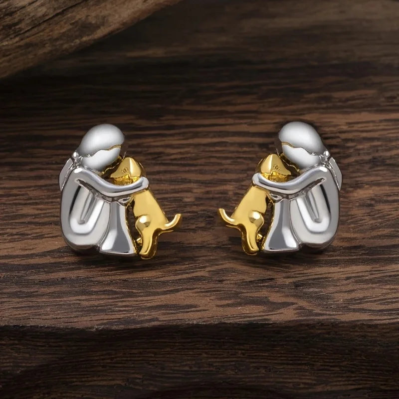 Two-Tone Silver & Gold Hoop Earrings