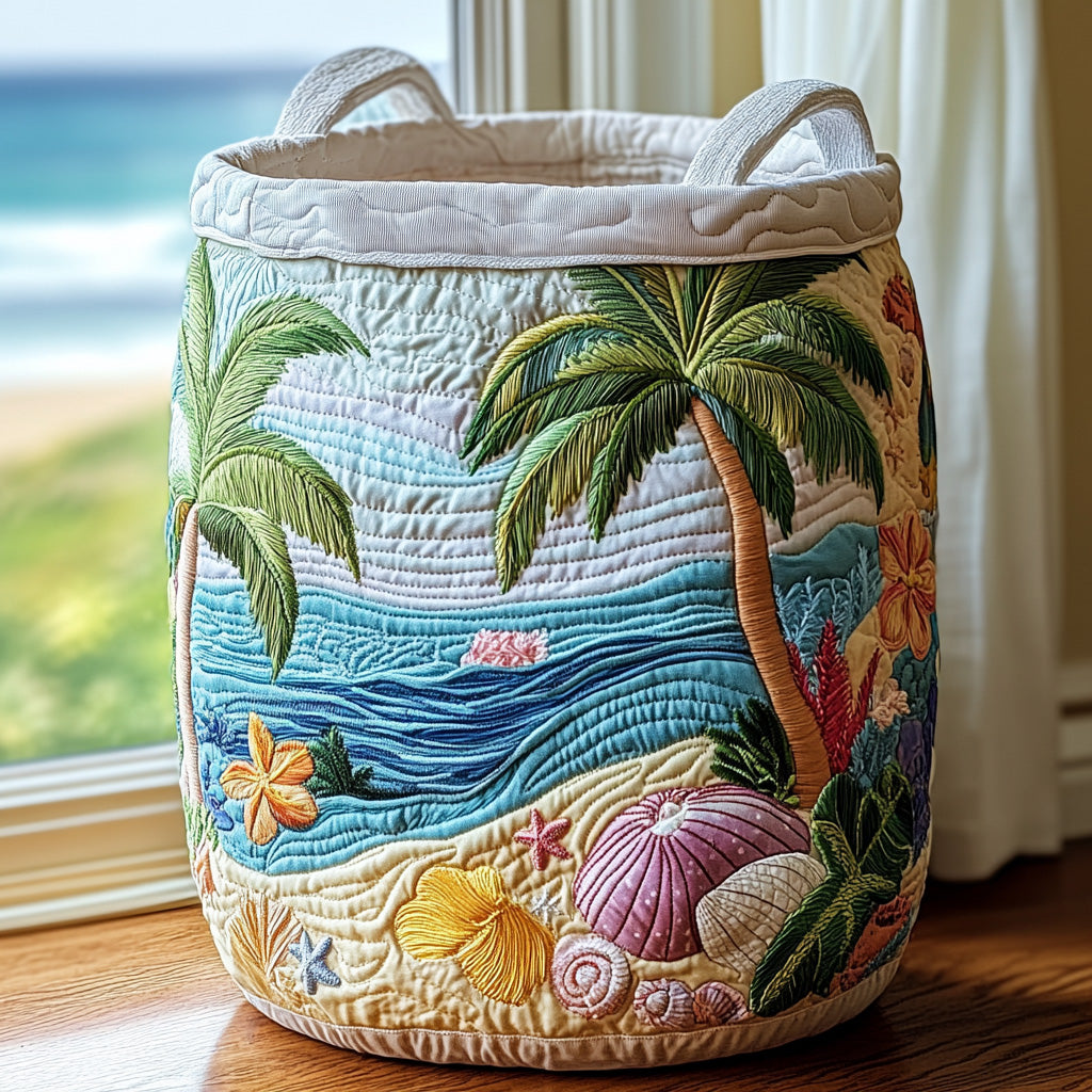 Tropicove | Hand-Quilted Laundry Basket