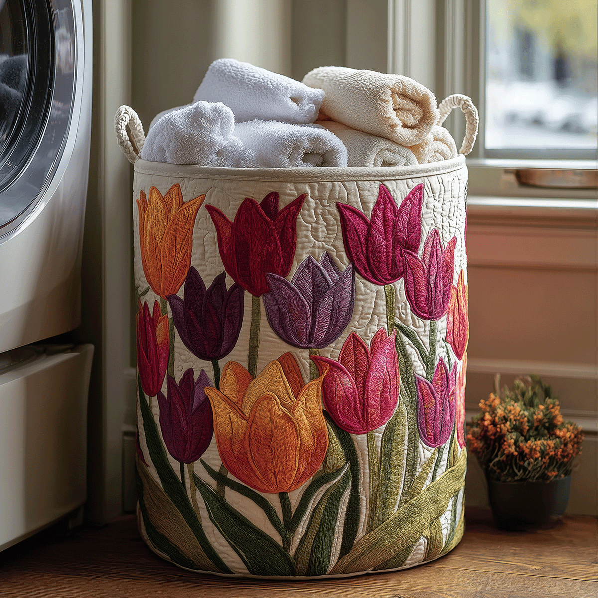 Dutch Tulip | Quilted Storage Basket