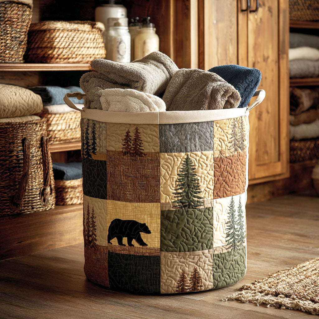 Mountain Clearing | Quilted Storage Basket
