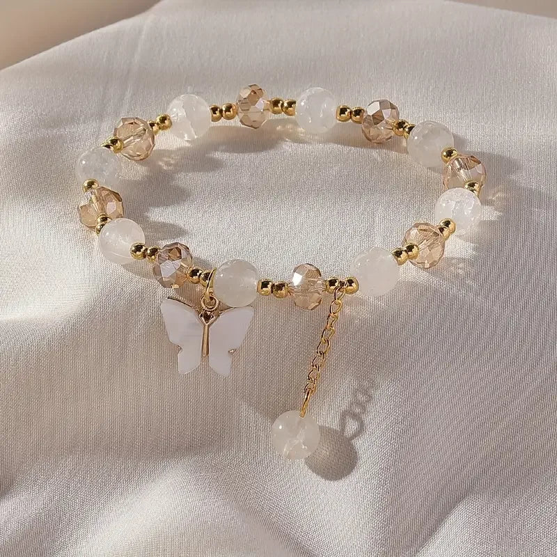 Beautiful Beaded Butterfly Stretch Bracelet