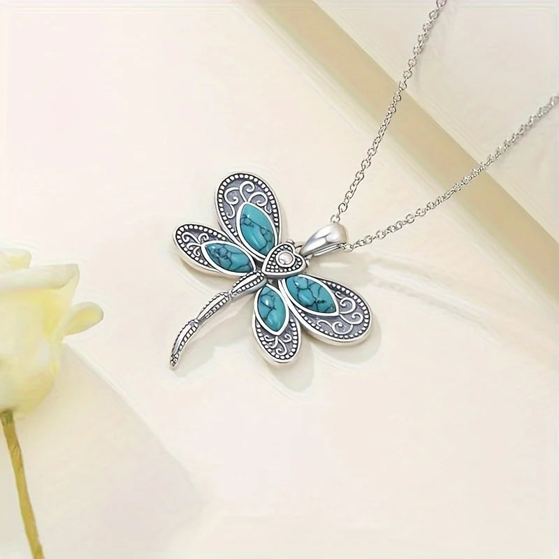 Silver Dreams Dragonfly Pendant Necklace