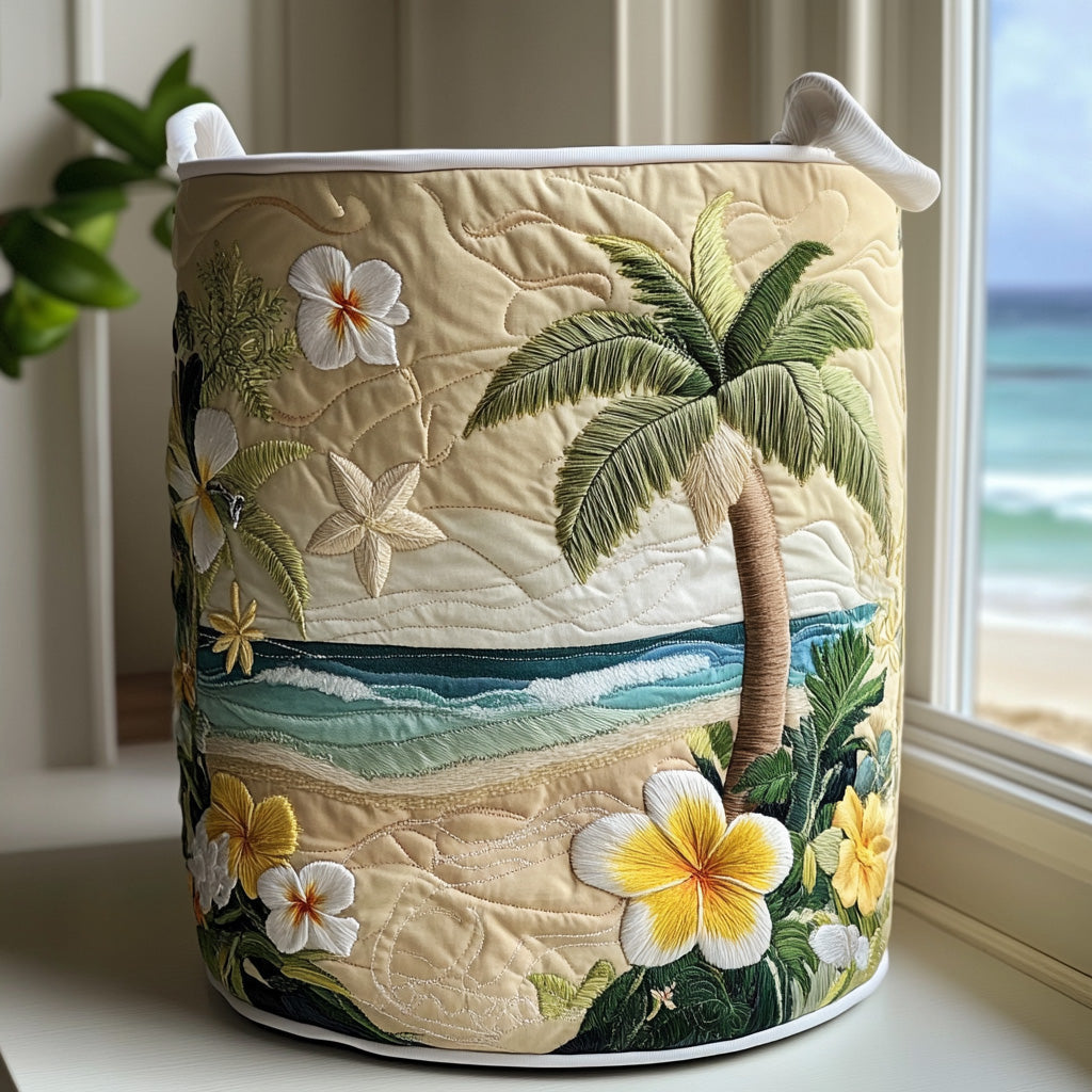 Palmora | Hand-Quilted Laundry Basket