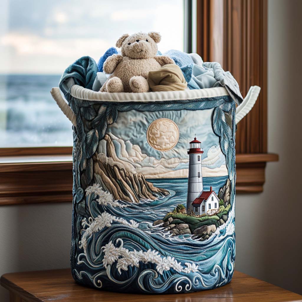 Moonlight | Hand-Quilted Laundry Basket