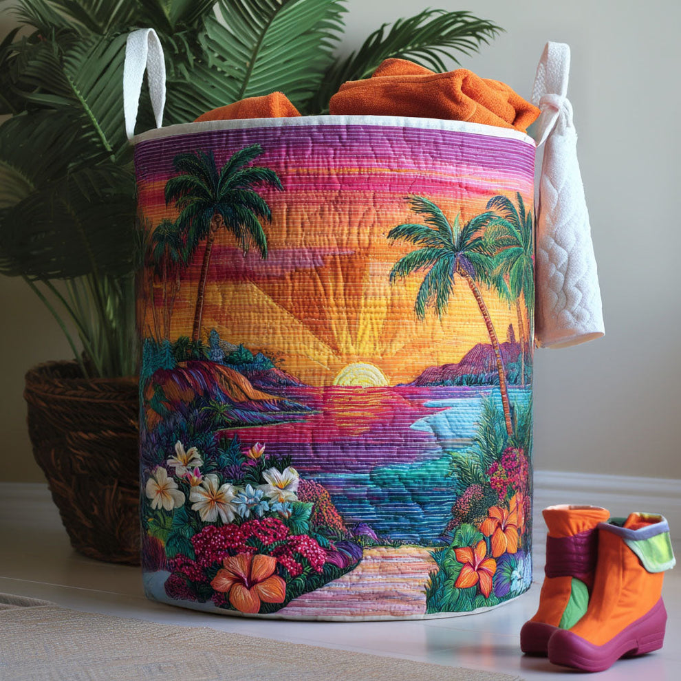 Sunwave | Hand-Quilted Laundry Basket
