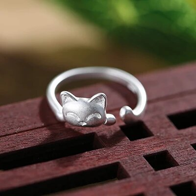 Vintage Silver Cat Ring