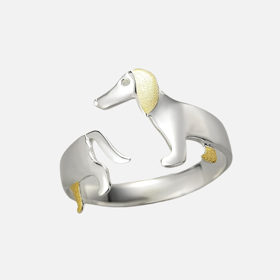 925 Sterling Silver Dachshund Ring – Adjustable Size